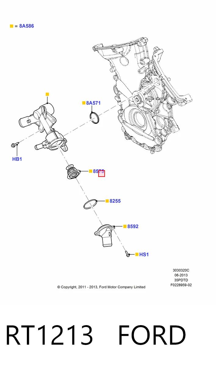 RT1213 Ford Авто термостат
