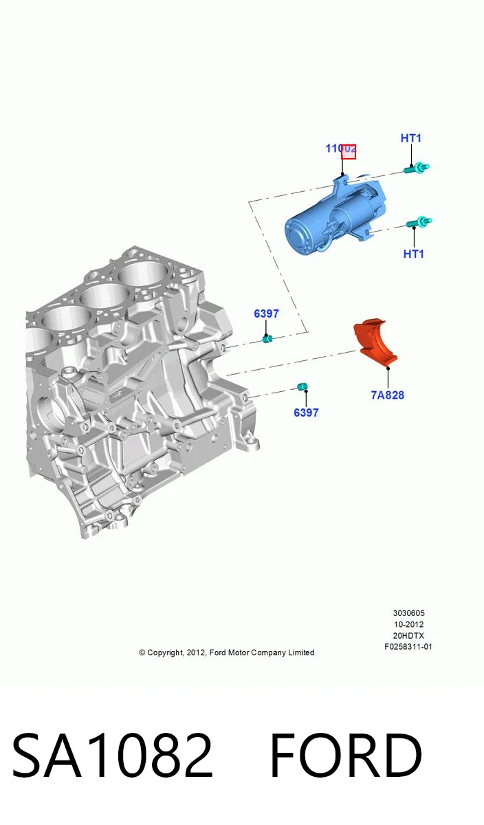 SA1082 Ford Стартер двигуна
