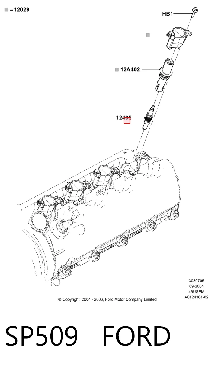 SP509 Ford Свіча запалювання