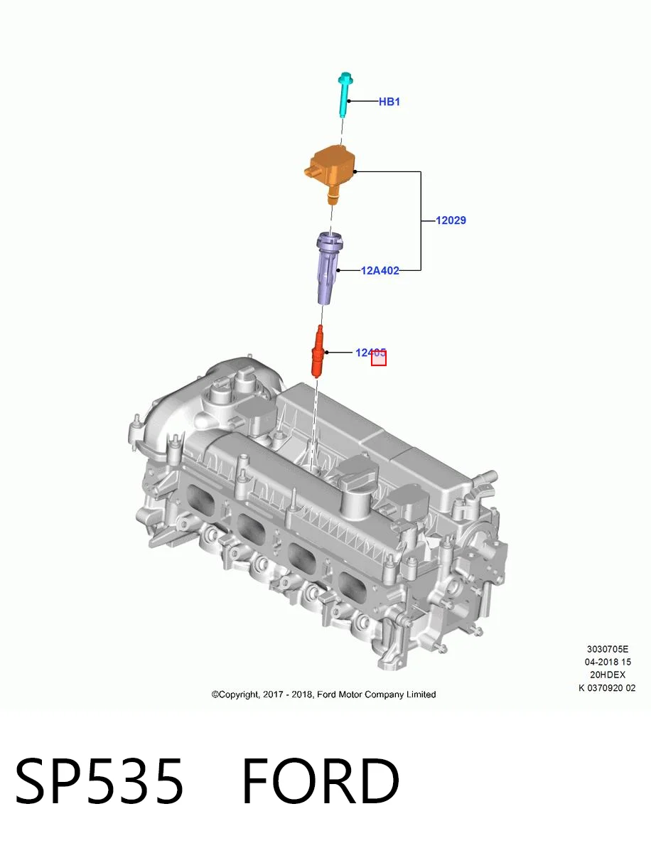 SP535 Ford Свіча запалювання