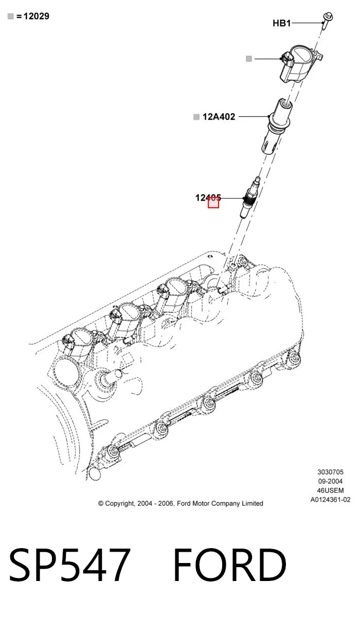 SP547 Ford Свіча запалювання
