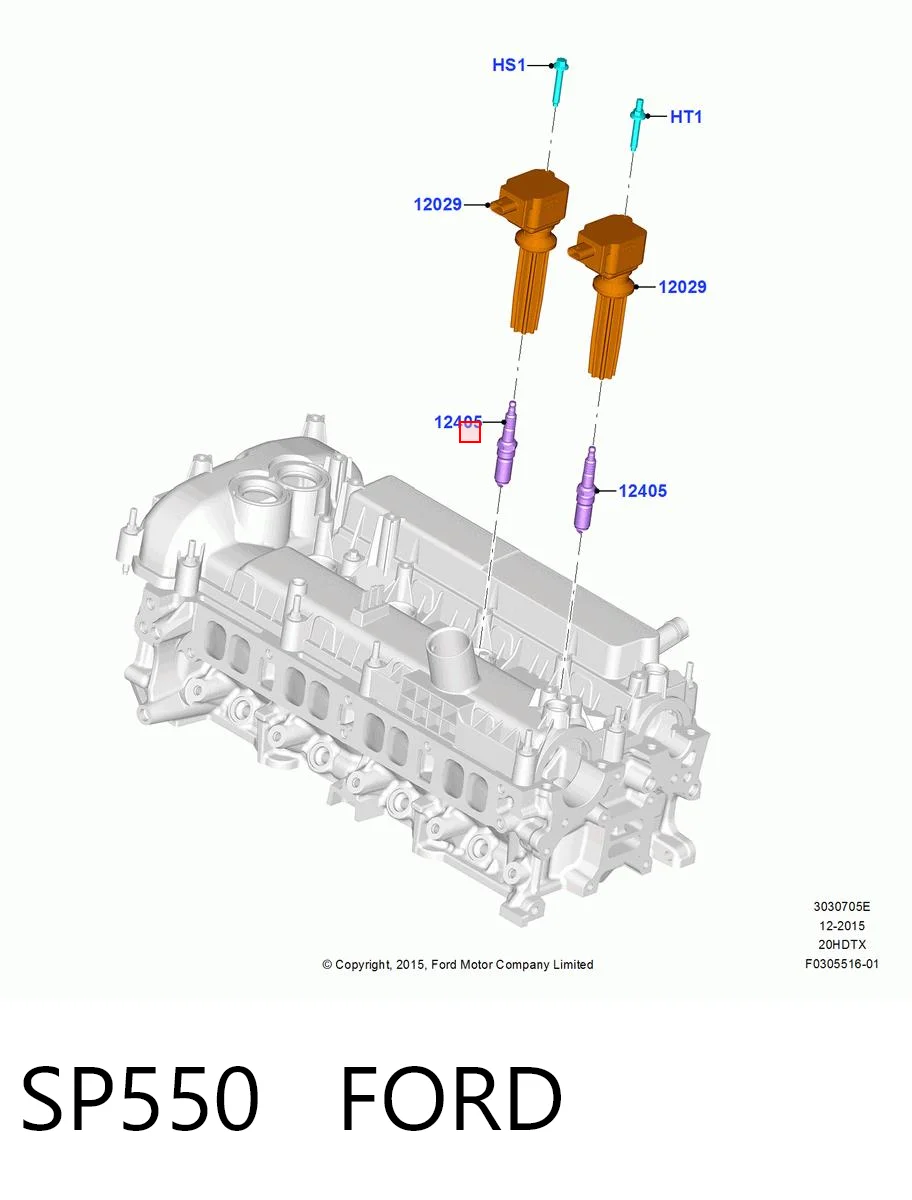 SP550 Ford Свіча запалювання