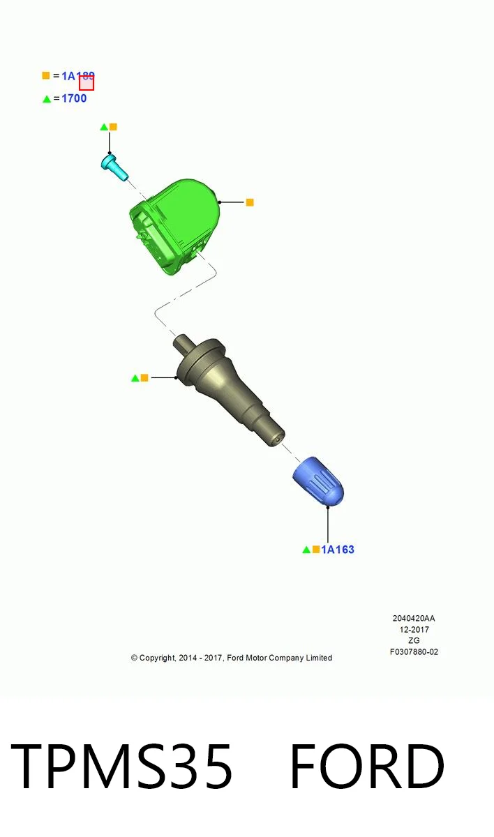 TPMS35 Ford Датчик шин