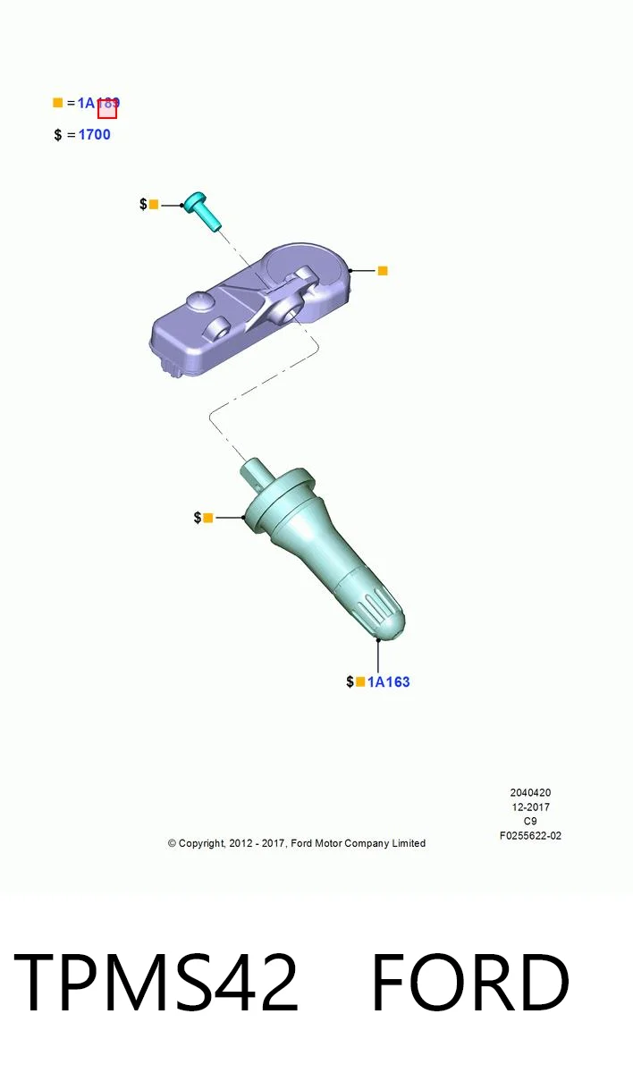 TPMS42 Ford Датчик шин
