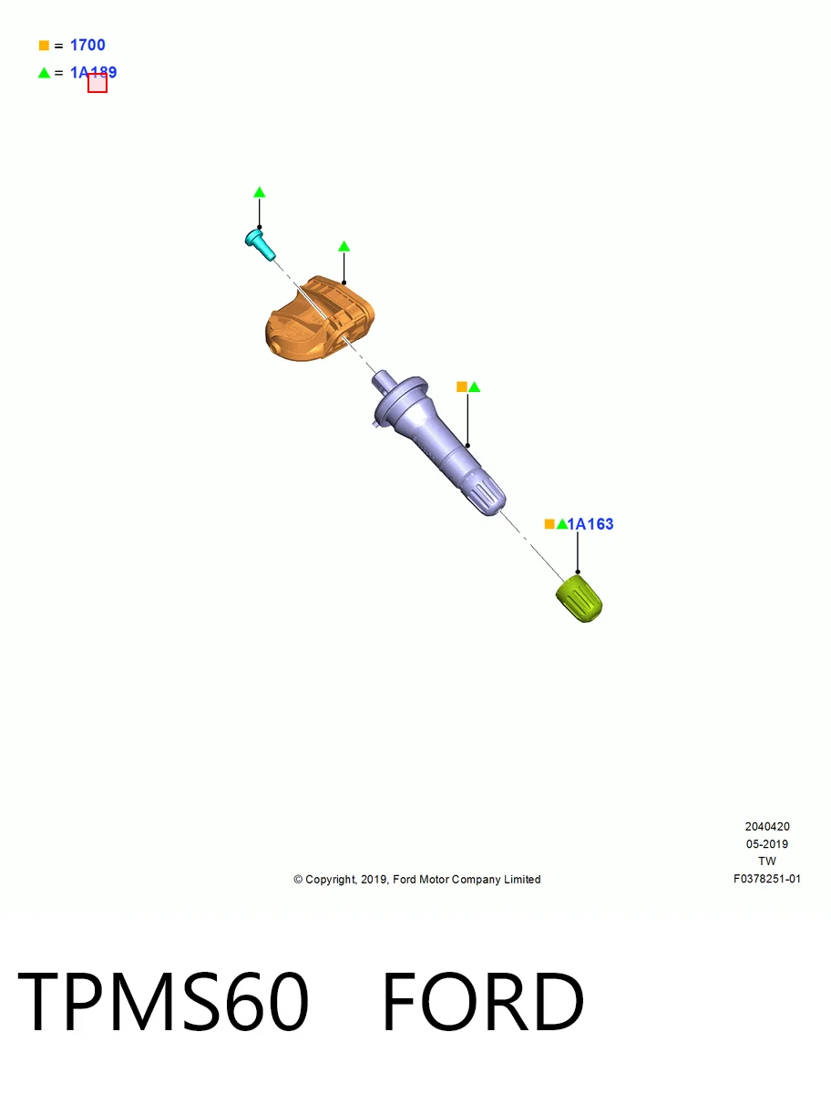 TPMS60 Ford Датчик шин