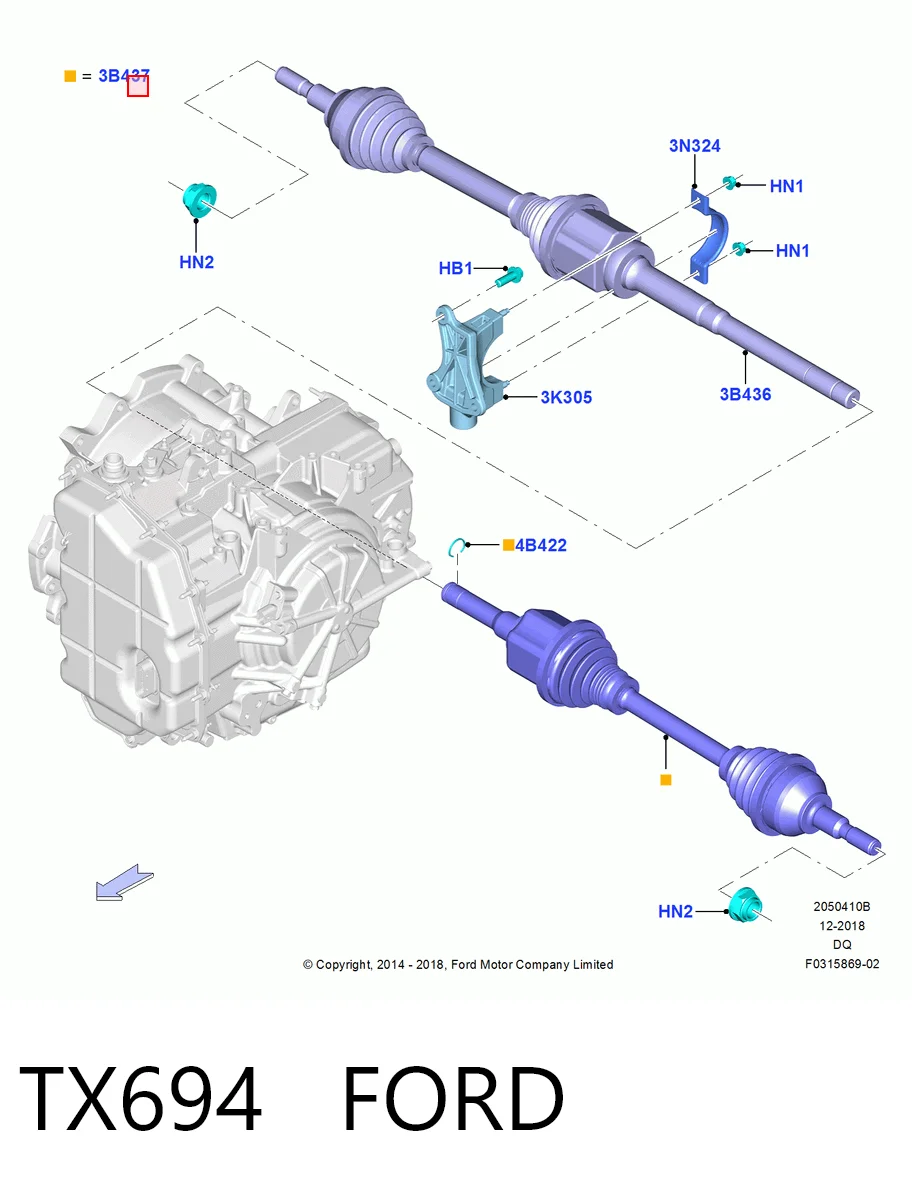 Ліва піввісь FD1192 DAC
