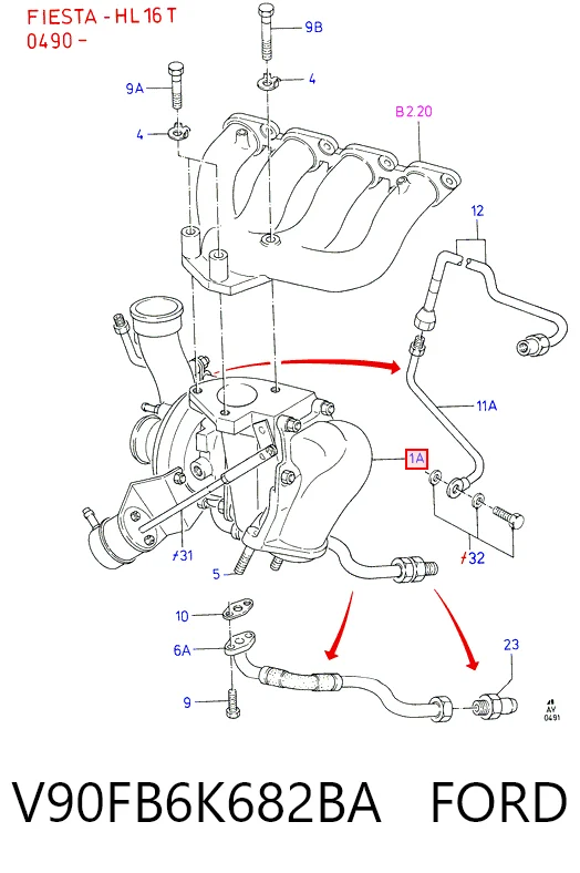 Турбонаддув на Ford Fiesta Mk3 GFJ