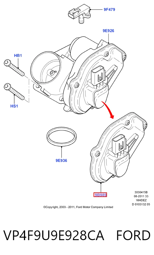 Датчик положення дросельної заслінки Ford Fusion 
