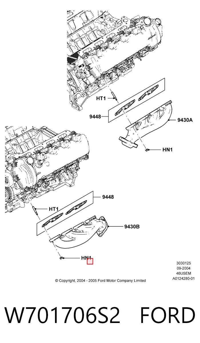 W701706S2 Ford Болт/гайка кріплення