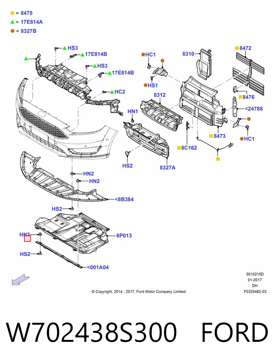 W702438S300 Ford Заставна гайка під саморіз