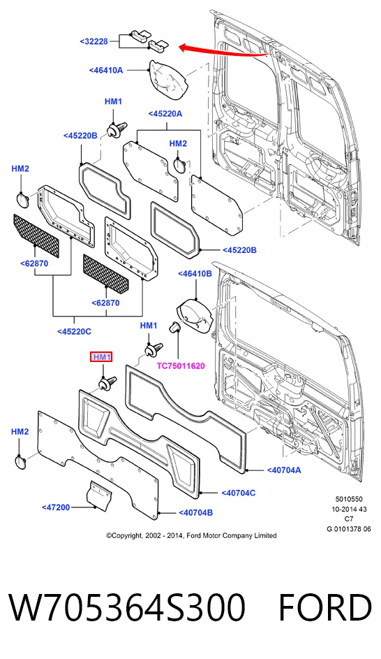 Купити HMPW705364S300 Hmpx Пістон (кліп) кріплення обшивки дверей