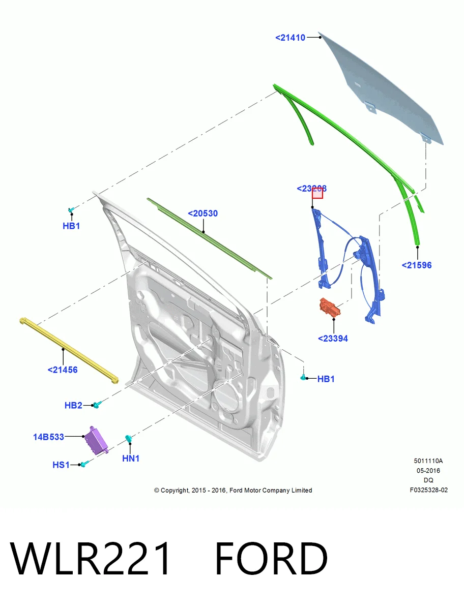  Склопідйомник передньої лівої двері Ford Edge 2