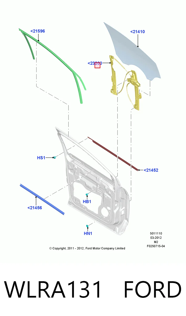  Механізм склопідіймача двері передньої, правої Ford Escape 2