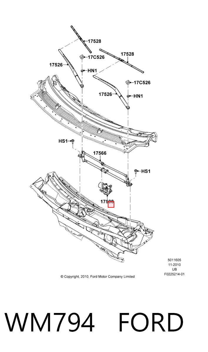 WM794 Ford Мотор стеклоочищувача