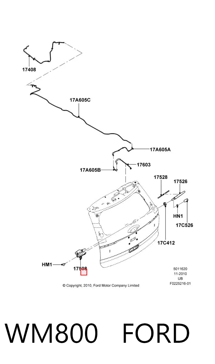 WM800 Ford Моторчик заднього двірника