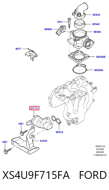 XS4U9F715FA Ford РХХ