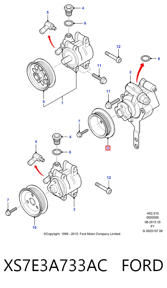 FO015OUPULLEY MSG Шків насосу гідропідсилювача керма (ГПК)