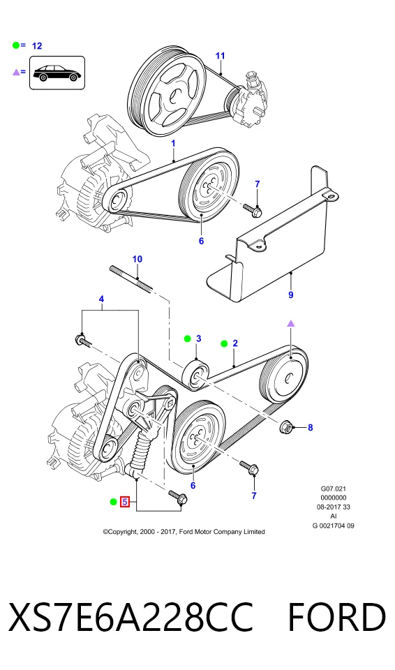 XS7E6A228CC Ford
