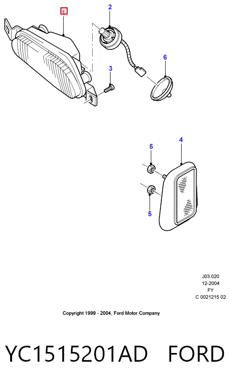 YC1515201AD Ford Фара, ліва