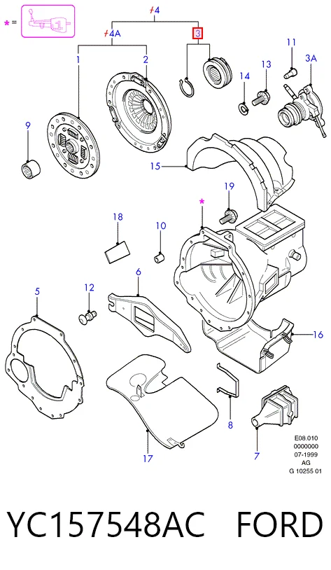 Підшипник вижимний зчеплення Hmpx HMPYC157548AC