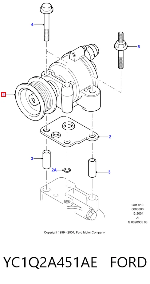 YC1Q2A451AE Ford Насос вакуумний