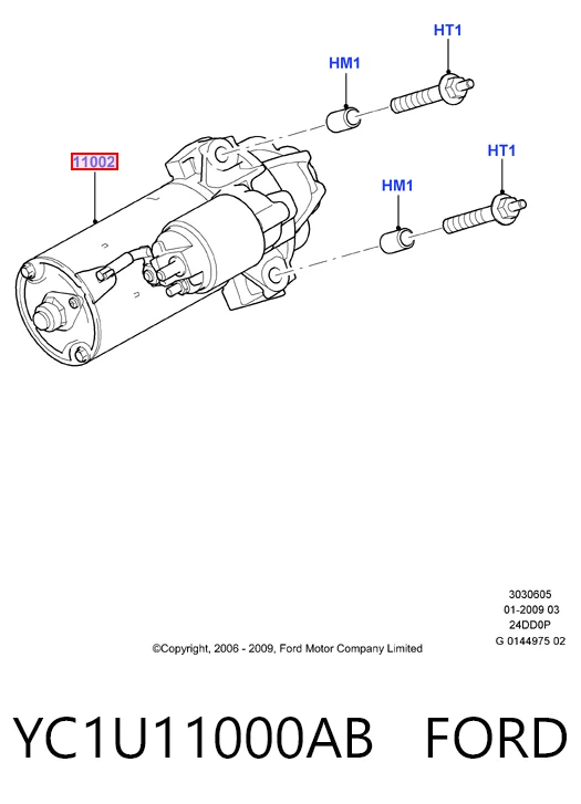 YC1U11000AB Ford Стартер двигуна