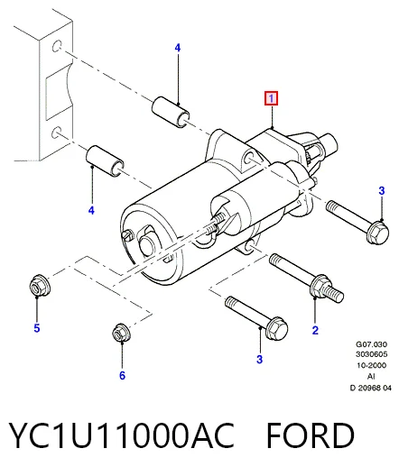 YC1U11000AC Ford Стартер двигуна