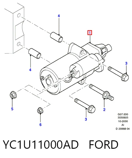 YC1U11000AD Ford Стартер двигуна