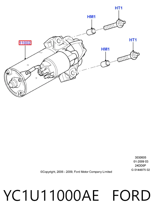 YC1U11000AE Ford Стартер двигуна