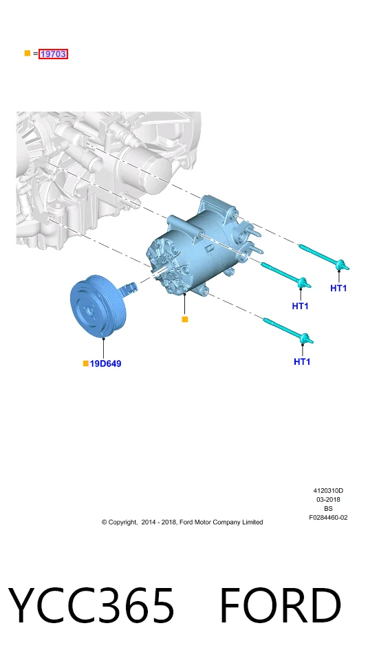 YCC365 Ford Компресор холодоагенту