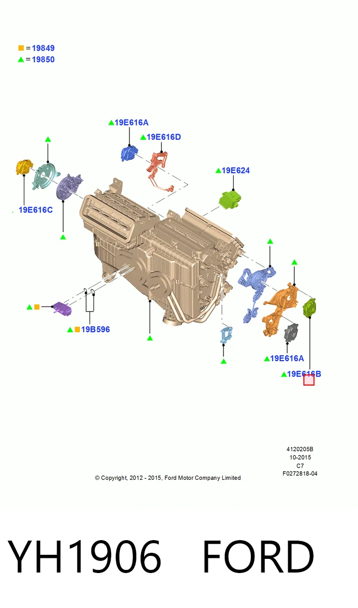 YH1906 Ford Мотор заслінки печі