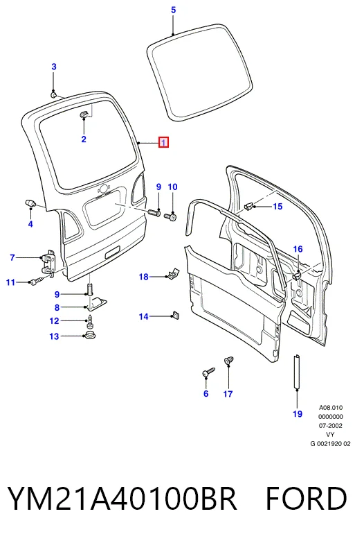 Треті двері на Ford Galaxy I VY WGR