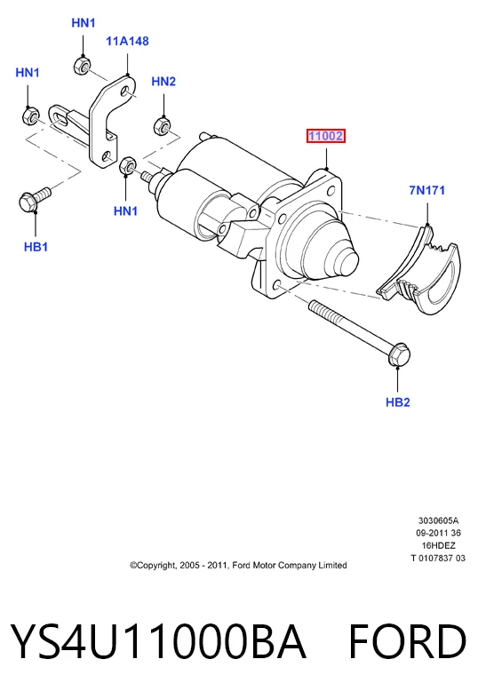 YS4U11000BA Ford Стартер двигуна