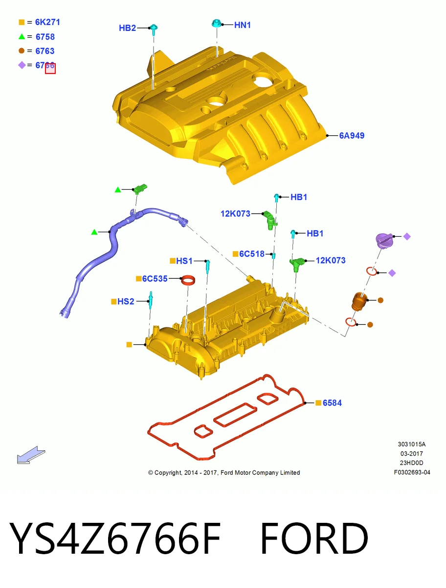 YS4Z6766F Ford 