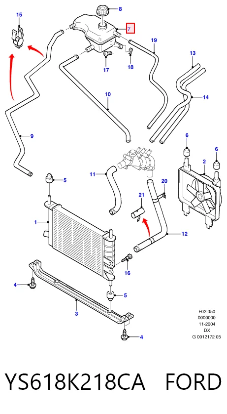 Бачок розширювальний Ford Fiesta COURIER