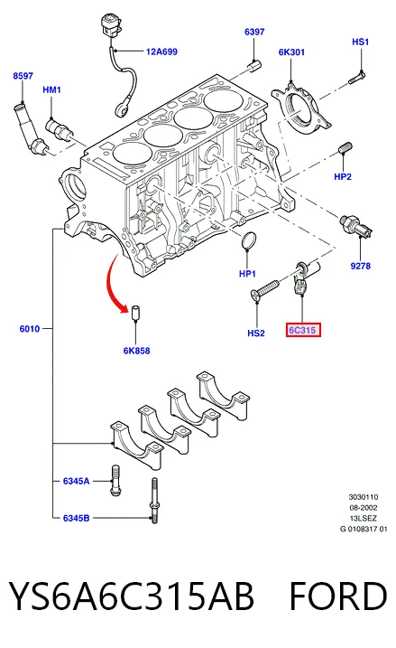 YS6A6C315AB Ford ДПКВ