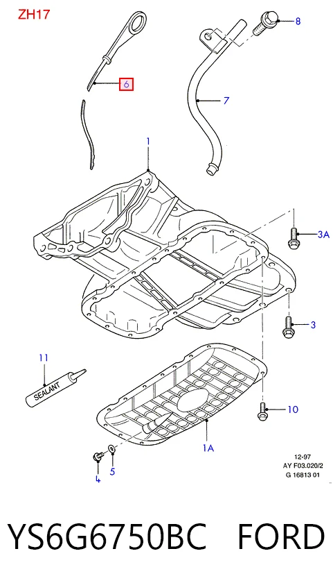 YS6G6750BC Ford Покажчик рівня масла