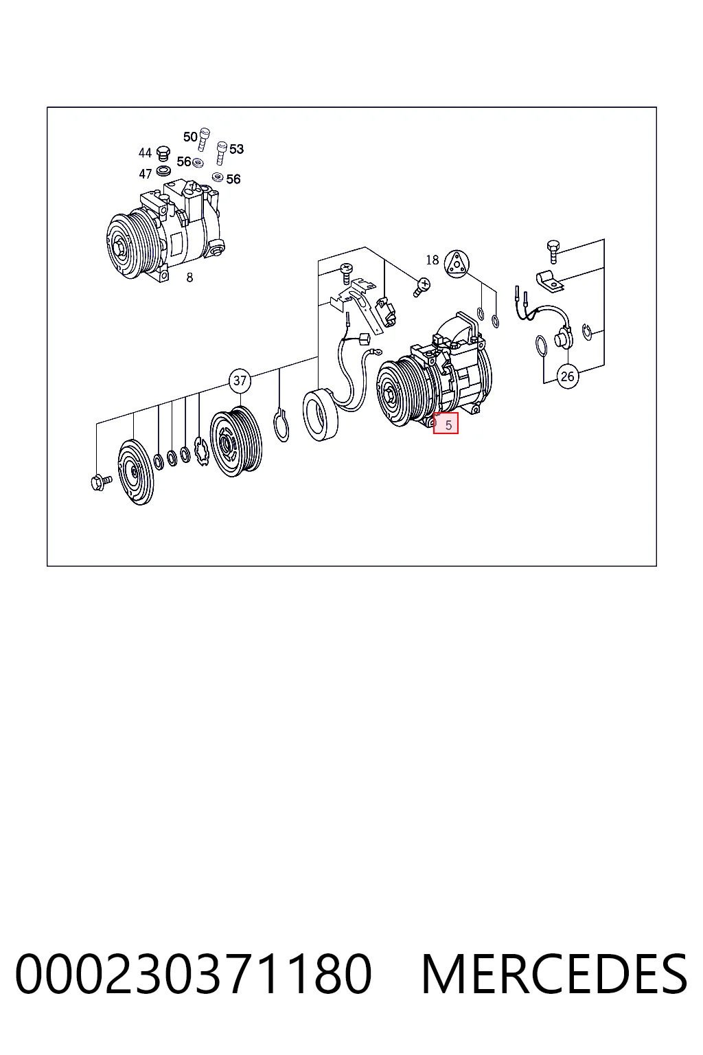 Купити Компресор кондиціонера Mercedes V  638