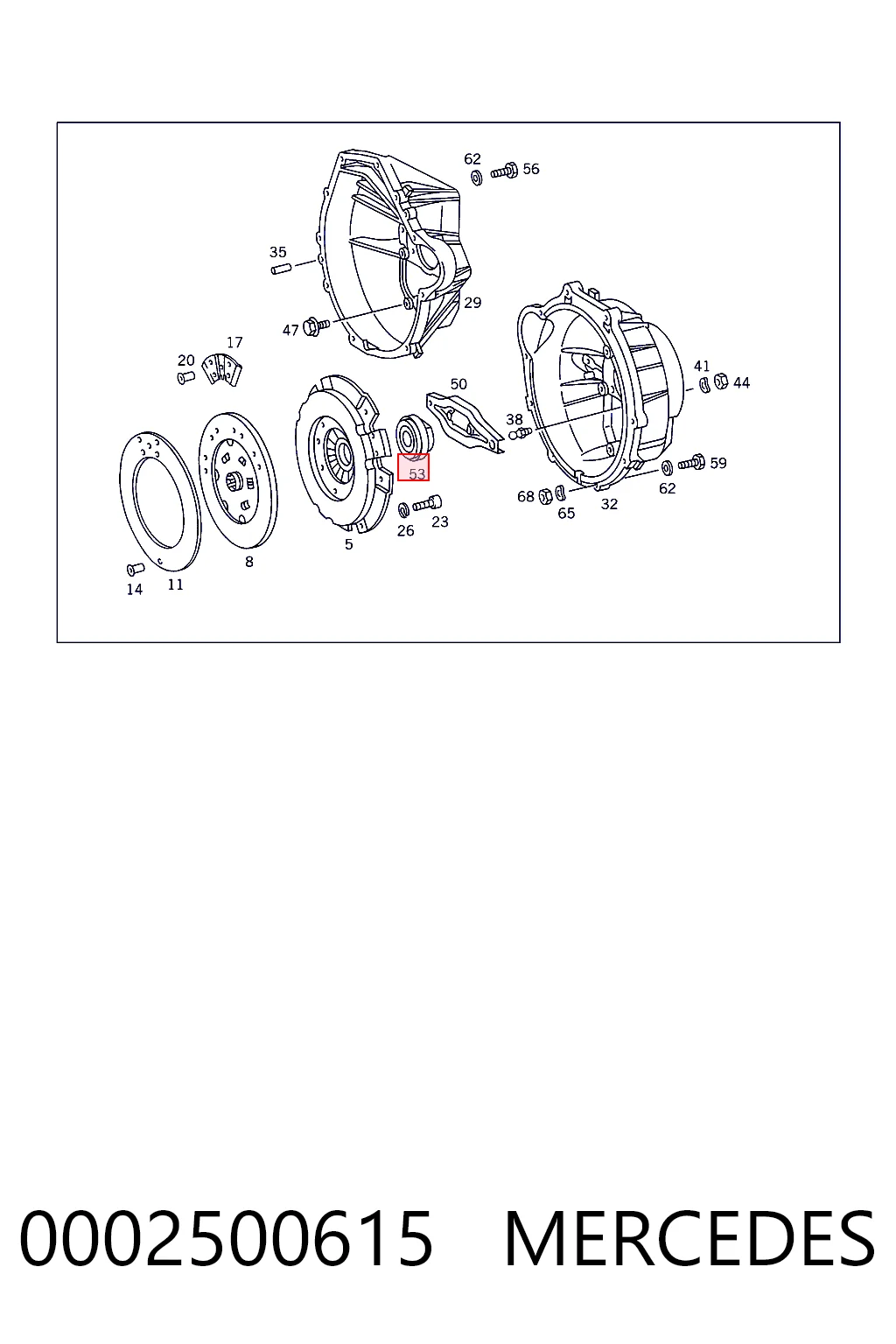 Підшипник ковзання зчеплення на Mercedes Benz Truck TRUCK T1/TN  BM 611