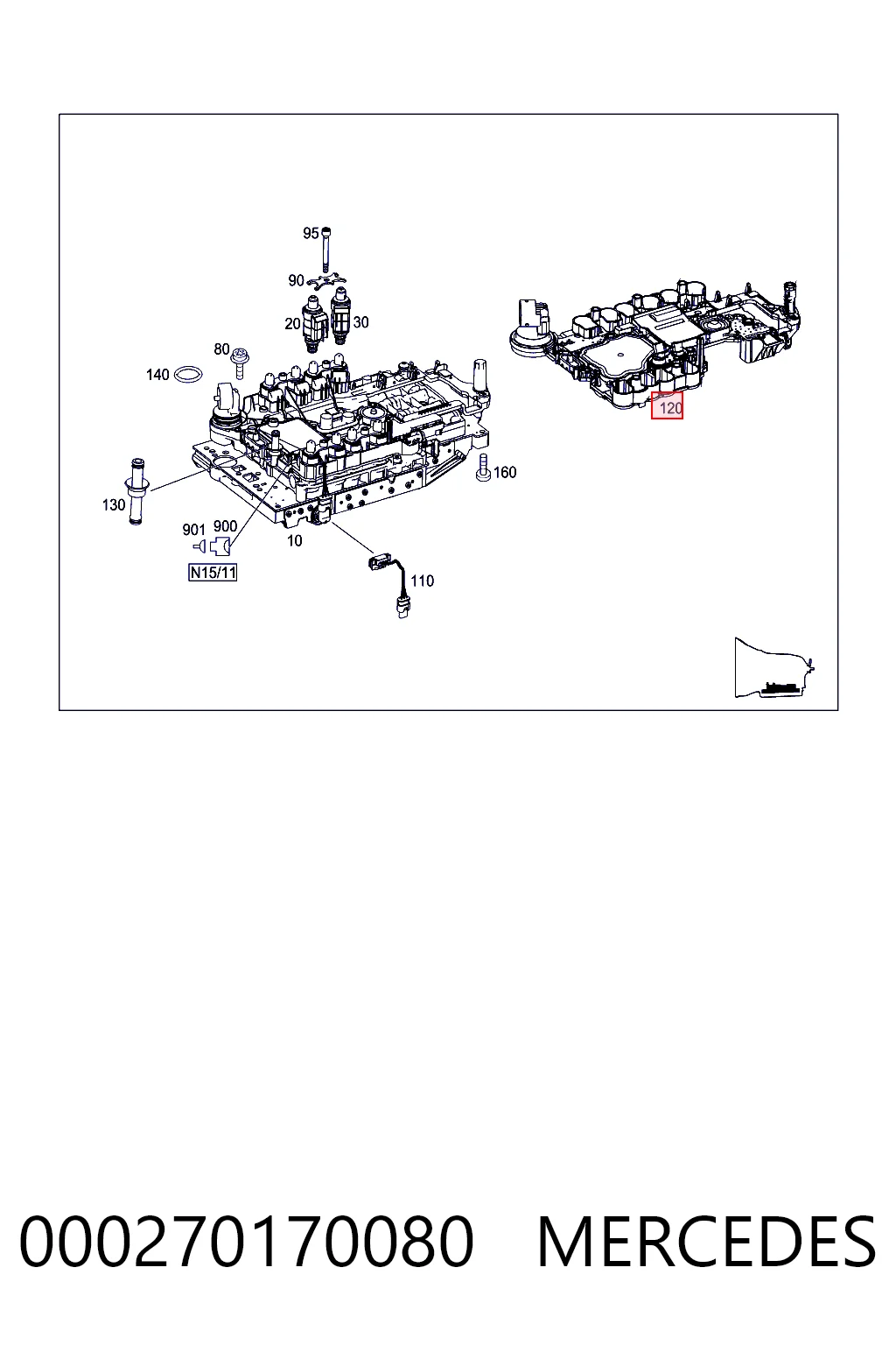 A003446031088 Mercedes Електронна плата АКПП