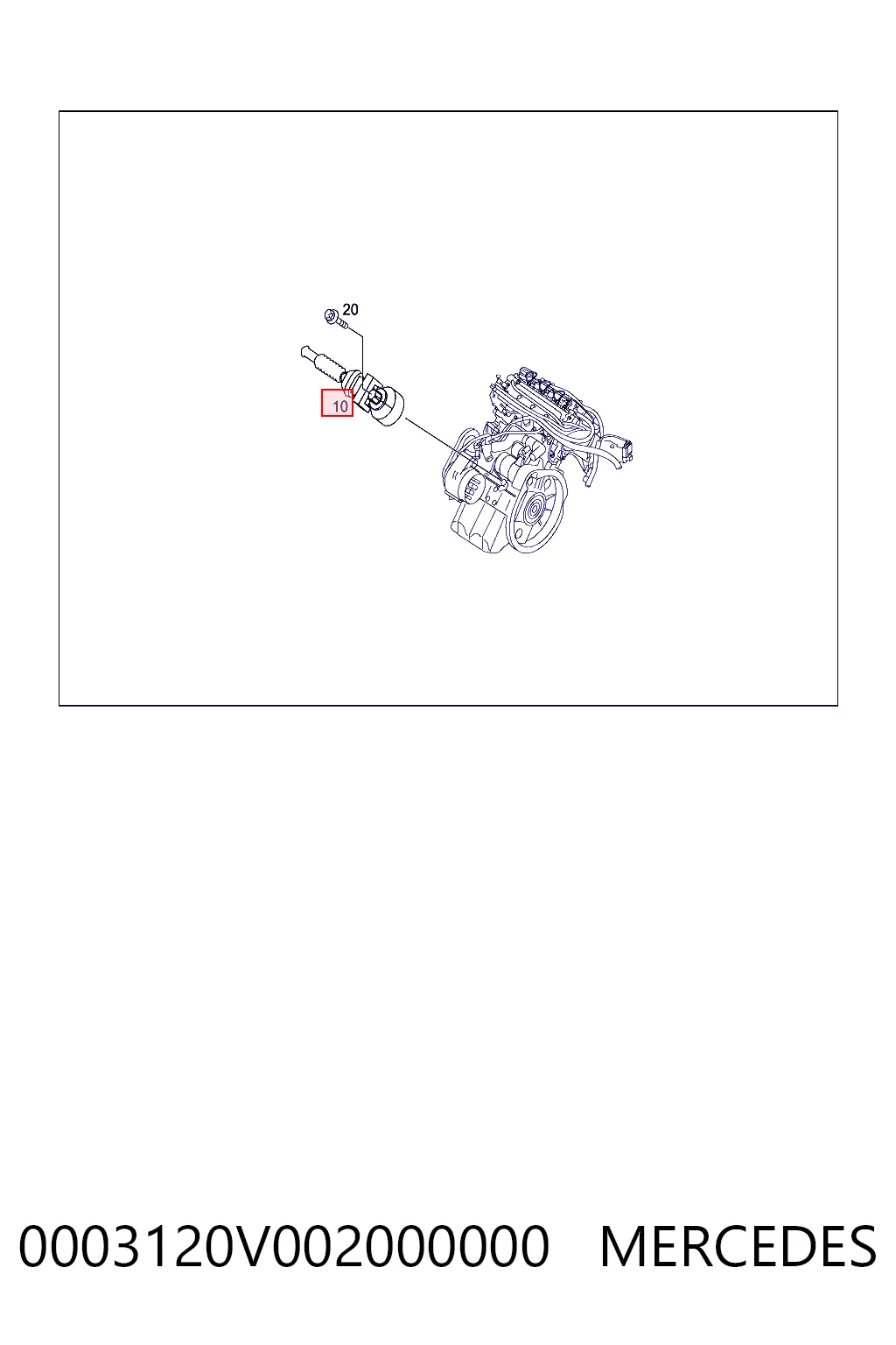 0003120V002000000 Mercedes Датчик детонації
