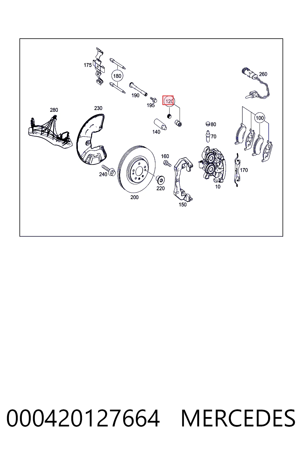 Ремкомплект переднього супорту K68052367AA Fiat/Alfa/Lancia