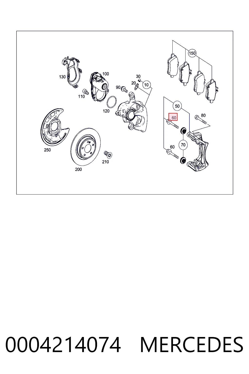 Направляюча супорту переднього 441404CA0A Renault (RVI)