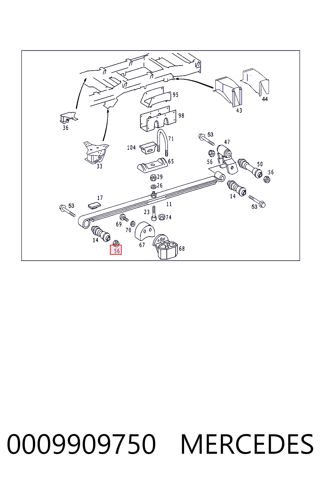 Гайка штока амортизатора переднього Chrysler 05125762AA ціна, від 0.56 USD