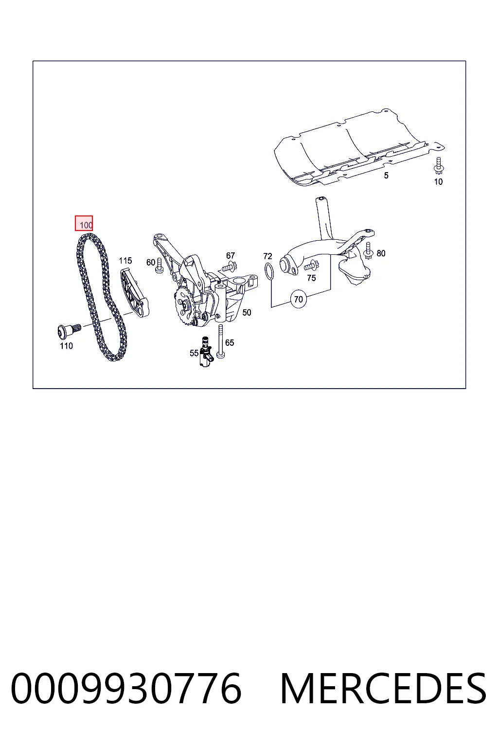 Купити MBZA0009930776 Zuiko Ланцюг маслянного насоса