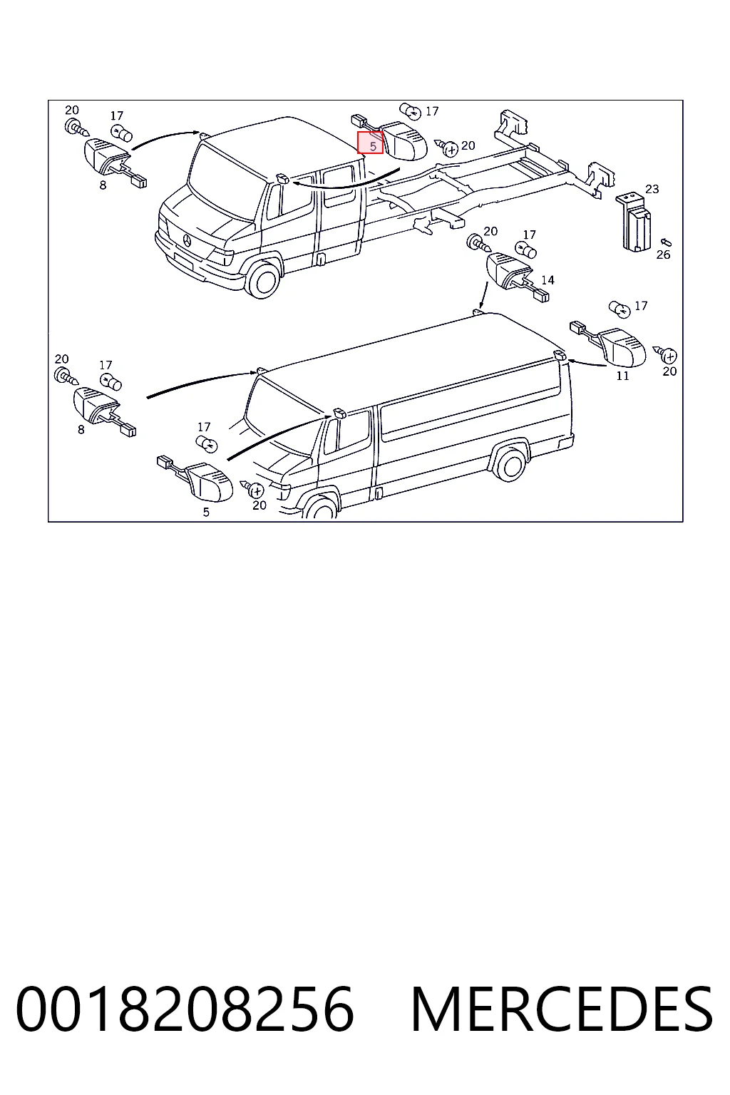 Купити M0018208256 Wender Поворотник лівий