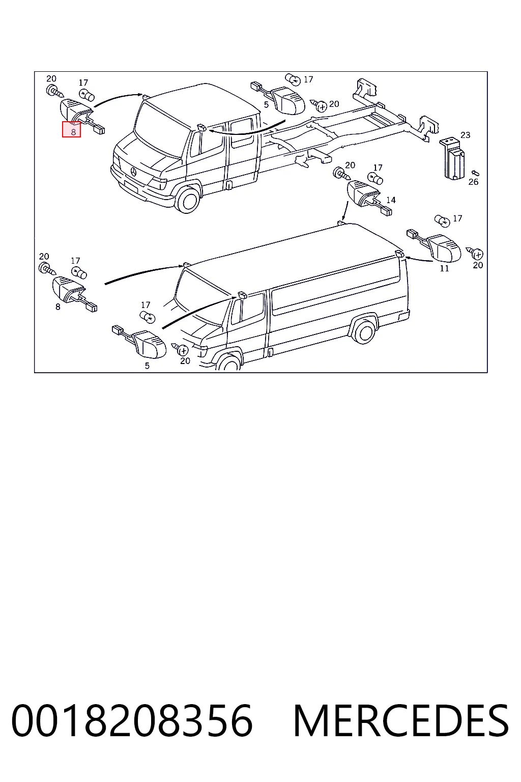 1408282 Autotechteile Габарит даху (TRUCK)
