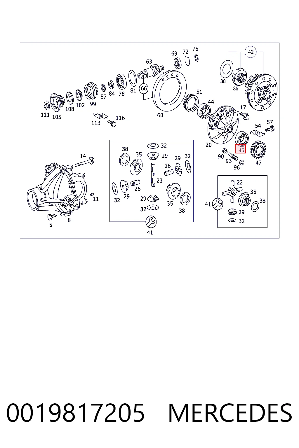 Підшипник маточини задньої, зовнішній 0735370064 ZF Parts