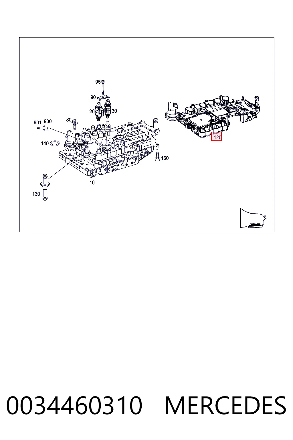 Плата АКПП A003446031088 Mercedes