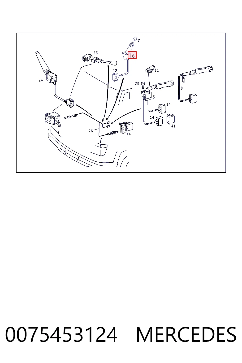 A00854501247C45 Mercedes Перемикач підрульовий, лівий